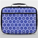 Hexagonal Pattern Unidirectional Blue Full Print Lunch Bag View1