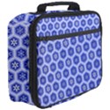 Hexagonal Pattern Unidirectional Blue Full Print Lunch Bag View3