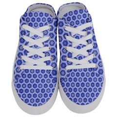 Hexagonal Pattern Unidirectional Blue Half Slippers by Mariart