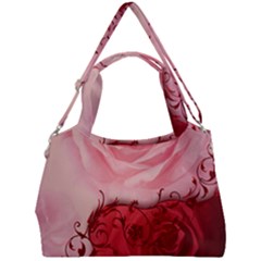 Elegant Floral Design, Wonderful Roses Double Compartment Shoulder Bag