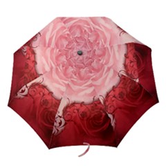 Elegant Floral Design, Wonderful Roses Folding Umbrellas by FantasyWorld7