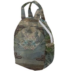 Celtic Knot On Vintage Background Travel Backpacks