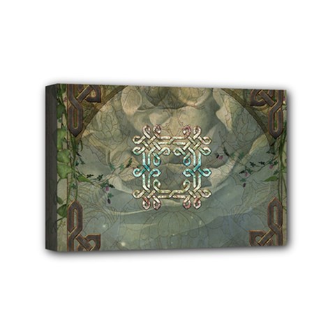 Celtic Knot On Vintage Background Mini Canvas 6  X 4  (stretched) by FantasyWorld7