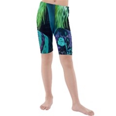 Digital Art Woman Body Part Photo Kids  Mid Length Swim Shorts by dflcprintsclothing