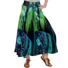 Digital Art Woman Body Part Photo Satin Palazzo Pants