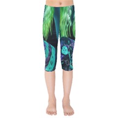 Digital Art Woman Body Part Photo Kids  Capri Leggings 