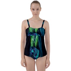 Digital Art Woman Body Part Photo Twist Front Tankini Set by dflcprintsclothing