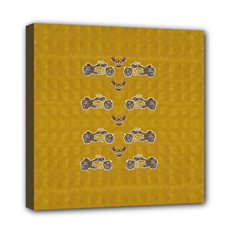 Motorcycles And Ornate Mouses Mini Canvas 8  X 8  (stretched) by pepitasart