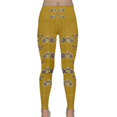 Motorcycles And Ornate Mouses Lightweight Velour Classic Yoga Leggings by pepitasart