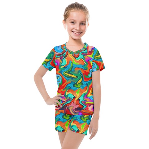 Ml 138 Kids  Mesh Tee And Shorts Set by ArtworkByPatrick