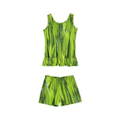 Agricultural Field   Kids  Boyleg Swimsuit