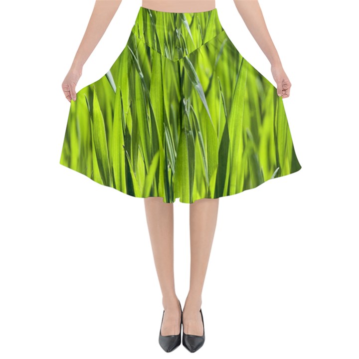 Agricultural field   Flared Midi Skirt