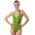 Agricultural field   Halter Cut-Out One Piece Swimsuit View1