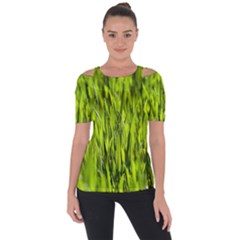 Agricultural Field   Shoulder Cut Out Short Sleeve Top by rsooll