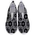 Black White Abstract Flower No Lace Lightweight Shoes View1