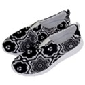 Black White Abstract Flower No Lace Lightweight Shoes View2