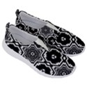 Black White Abstract Flower No Lace Lightweight Shoes View3