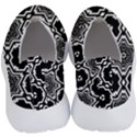 Black White Abstract Flower No Lace Lightweight Shoes View4