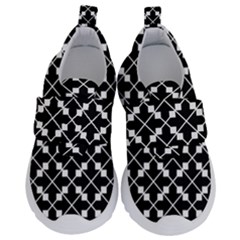 Black And White Fantasy Kids  Velcro No Lace Shoes