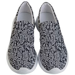 Black And White Abstract Women s Lightweight Slip Ons