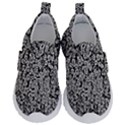 Black And White Abstract Kids  Velcro No Lace Shoes View1