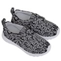 Black And White Abstract Kids  Velcro No Lace Shoes View3