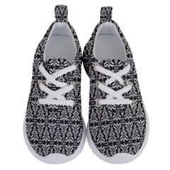 Black And White Filigree Running Shoes