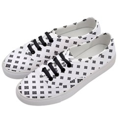 Black And White Tribal Women s Classic Low Top Sneakers by retrotoomoderndesigns