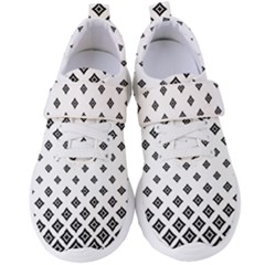 Black And White Tribal Women s Velcro Strap Shoes