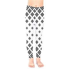 Black And White Tribal Kids  Legging