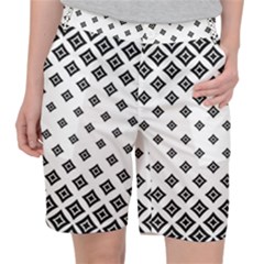 Black And White Tribal Pocket Shorts