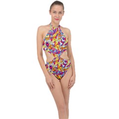 Ml 141 Halter Side Cut Swimsuit