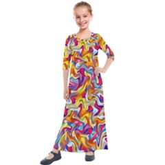 Ml 141 Kids  Quarter Sleeve Maxi Dress