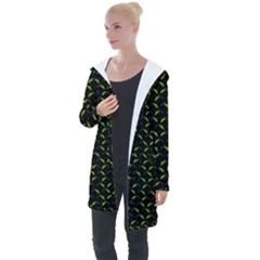 Geckos Pattern Longline Hooded Cardigan