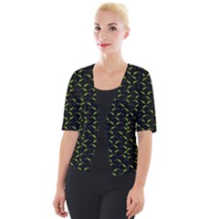 Geckos Pattern Cropped Button Cardigan