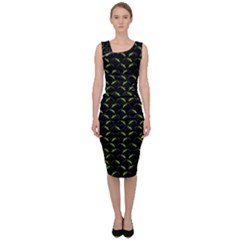 Geckos Pattern Sleeveless Pencil Dress