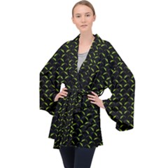 Geckos Pattern Velvet Kimono Robe by bloomingvinedesign