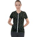 Geckos Pattern Short Sleeve Zip Up Jacket View1