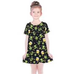 St Patricks Day Pattern Kids  Simple Cotton Dress by Valentinaart