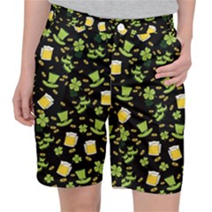 St Patricks Day Pattern Pocket Shorts by Valentinaart