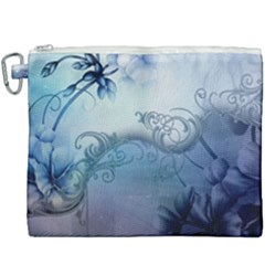 Wonderful Elegant Floral Design Canvas Cosmetic Bag (xxxl) by FantasyWorld7