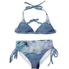 Wonderful Elegant Floral Design Kids  Classic Bikini Set