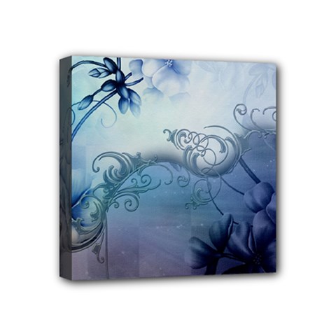 Wonderful Elegant Floral Design Mini Canvas 4  X 4  (stretched)