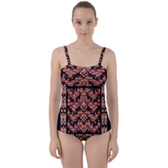 Nature Flower Girls Twist Front Tankini Set by pepitasart