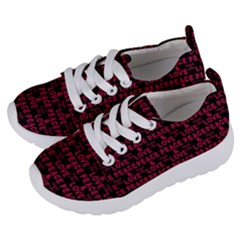 Peace And Love Typographic Print Pattern Kids  Lightweight Sports Shoes