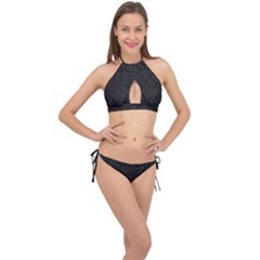 Back To Black Cross Front Halter Bikini Set by WensdaiAmbrose