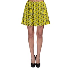 Gilet Jaune Pattern Yellowvests Cowcow Gilet Jaune Pattern Funny Yellow Vests Skater Skirt by snek