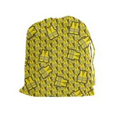 Gilet Jaune Pattern Yellowvests Cowcow Gilet Jaune Pattern Funny Yellow Vests Drawstring Pouch (xl) by snek