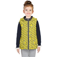 Gilet Jaune Pattern Yellowvests Cowcow Gilet Jaune Pattern Funny Yellow Vests Kids  Hooded Puffer Vest by snek