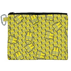 Gilet Jaune Pattern Yellowvests Cowcow Gilet Jaune Pattern Funny Yellow Vests Canvas Cosmetic Bag (xxl) by snek